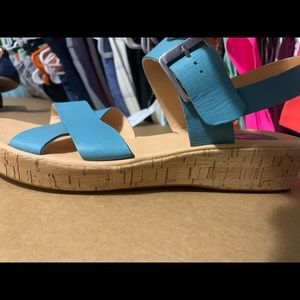 Korks by Kork Ease teal small platform sandal sz9